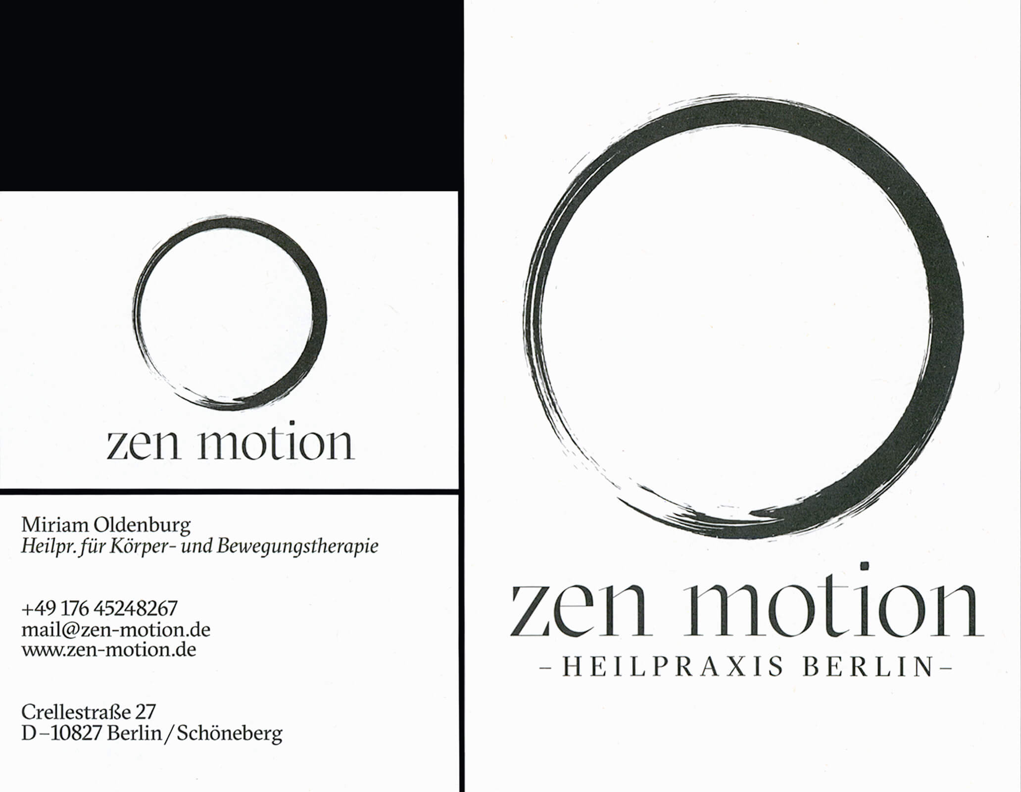 zen motion Visitenkarte Flyer